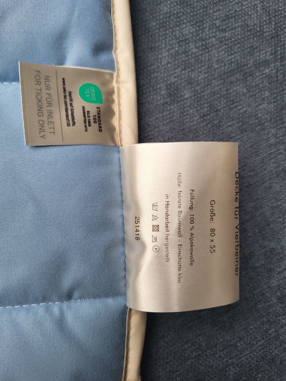 FlauschNest Hundedecke gefüllt mit eigener Alpakawolle – Bild 5